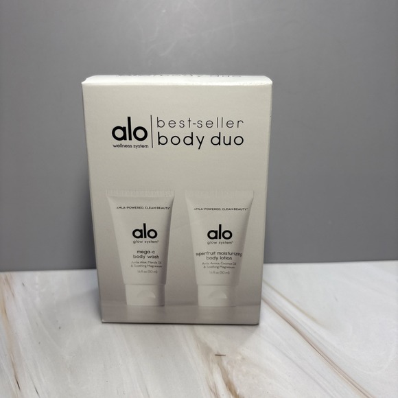 Alo Glow System Body Lotion Wash Oil Reset Spray Mini Travel Mega-C Superfruit - Picture 1 of 3